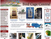 Tablet Screenshot of birdcagecentral.com